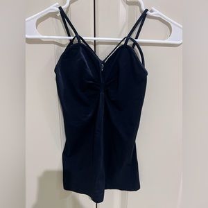 Suzette Collection Criss Cross Strappy Tank Black OS
